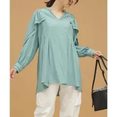 新品ナノユニバースLB.03ラダーレースタックブラウス 長袖