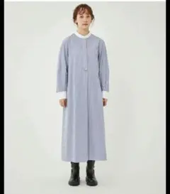 白襟 ロングワンピース