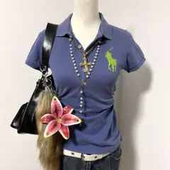 希少 polo ラルフローレン ポロシャツ ビックポニー y2k グランジ