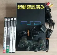 PlayStation2 PS2本体&コントローラー&ソフト4本セット