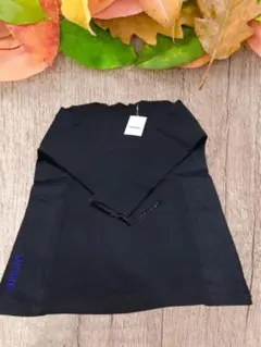 【新品未使用タグ付】PERSONS ネイビーワッフル切替長袖プルオーバー