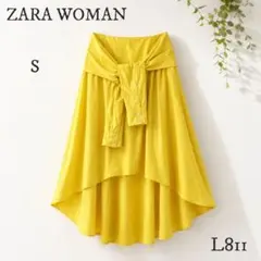 ZARA WOMAN イエローフレアスカート S 春夏のサムネイル