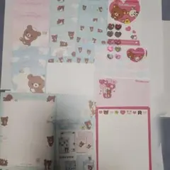 リラックマ 封筒 レターセットバラ シール
