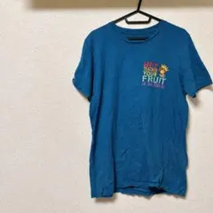メンズ　プリントTシャツ 半袖　青色　夏　部屋着　スポーツ　Uネック