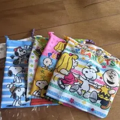 未使用　PEANUTS スヌーピー 巾着　セット　4枚
