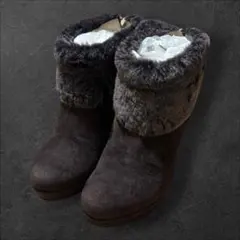 Max mara スウェード ファー ショートブーツ 36のサムネイル