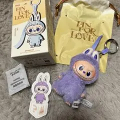 PIN FOR LOVE ぬいぐるみペンダント 紫 ？ ミニラブブ