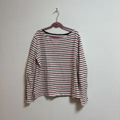 ユニクロ　ボーダーカットソー　ボートネック