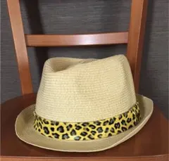 ニューエラ ストローハット ＸＬ　ヒョウ柄　アニマル　キャップ