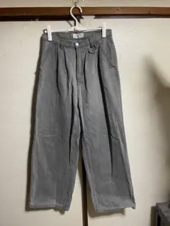ADRER アドラー 2タック ワイドストレート デニムパンツ M グレーのサムネイル