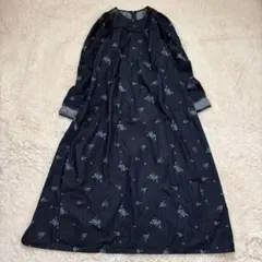 美品✨25SS✨ウィルフリー　フラワープリント　デニムワンピース　定価2.2万