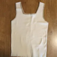 KHALITA スクエアネック　サマーニット　タンクトップ　L