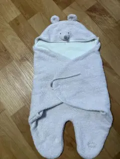 ジェラピケ　クマの耳付きおくるみ・ブランケット