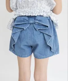 branshes バックリボンショートパンツ　デニム