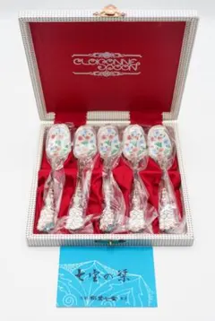 最終値下げ　未使用品　brite ブライト　七宝焼き　ティースプーン5本セットのサムネイル