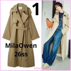1✨新品✨MilaOwen ミラオーウェン 共ベルト付憲章デザイントレンチコート