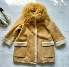 【トゥモローランド】【ケミット】【Kemit】ラム本革　ファー　ムートンコート