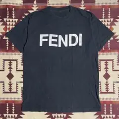 超人気】フェンディ センター刺繍ロゴ Tシャツ L ズッカ コットン100 