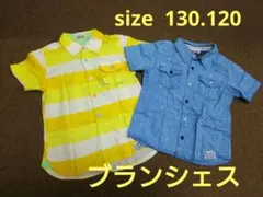 半袖シャツ チェックシャツ 120 130 ブランシェス