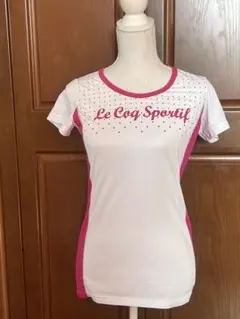 Le Coq Sportif 半袖Tシャツ ホワイト ピンクのサムネイル