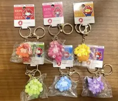 【新大阪駅限定】ミャクミャク×サンリオ　推しカラー(6種セット) キーホルダー