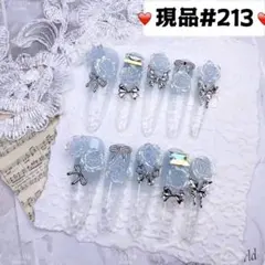 213現品推しネイルチップ付け爪量産型姫ギャルクロムハーツチークy2k痛ネイル