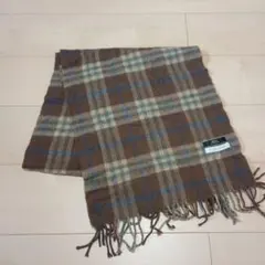 LOWRYS FARM チェック柄マフラー ウール100%