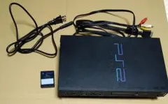PS2 本体 黒 SCPH-10000 動作確認済 ケーブル&メモリーカード付