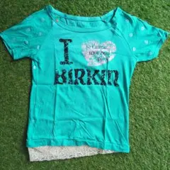 I ❤️ BIRKIN 半袖トップス エメラルドグリーンのサムネイル