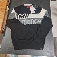 new balance ブラック/ホワイト セーター