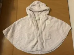 ジェラートピケ　フード付きポンチョ 80-90 ピンク