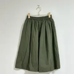 【chocol raffine】オリーブグリーン フレア スカート ゴムウエスト