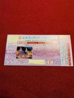 【イルミネーション開催】よみうりランド入園チケット★乗り物券付き★１枚