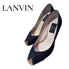 美品♡LANVIN ブラック オープントゥパンプスサンダルのサムネイル