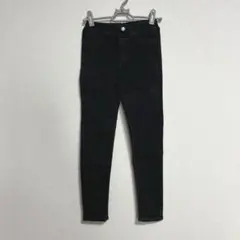 GU kids パンツ ブラック 130cm ウエスト調節あり