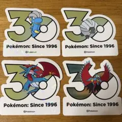 韓国限定 ポケモン 30周年 ステッカー 4枚セット - メルカリ