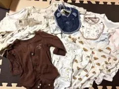 80センチ　ベビー服ロンパース10点,スタイ2点,合計12点セット