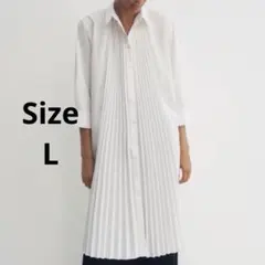 ザラ レディース 七分丈 ロングシャツ L