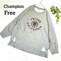 チャンピオン　トレーナー　サイドスリット　グレー　ロゴマーク　ビンテージ5908