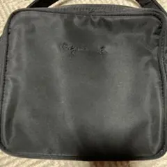 agnis b. ブラック ナイロンポーチ