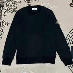 STONE ISLAND コットンクルーネックサマーニット ブラック Lサイズ