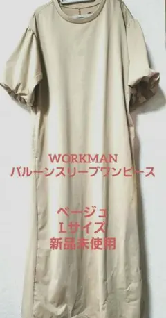 WORKMAN ワークマン ドライサイドポケットバルーンスリーブワンピース