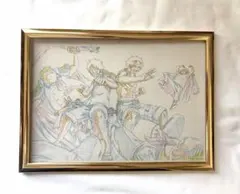 ワンピース ルフィ エース 原画イラストポスター A4フォトフレーム入り