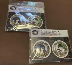 劇場版 進撃の巨人 完結編 ホログラム缶バッジ ミカサ リヴァイ 2セット