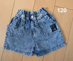 デニムブルー ハーフパンツ ゴムウエスト 120