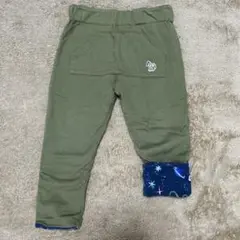 ポールスミス　オリーブ色と宇宙柄のリバーシブルパンツ　90