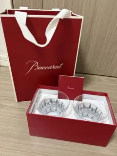 未使用Baccarat バカラ ロックグラス ペア 箱・紙袋付き