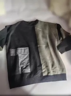 パッチワークデザイン スウェットシャツ