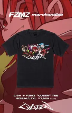 【WEB完売品】LiSA + FZMZ "QUEEN" TEE Lサイズ