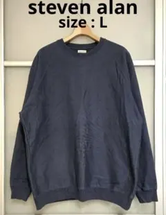 steven alan BOLD FIT ブルー ネイビー トレーナー L